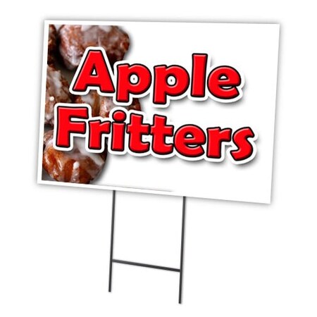 Signmission Apple Fritters Yard Sign & Stake outdoor plastic coroplast window, C-2436 Apple Fritters C-2436 Apple Fritters